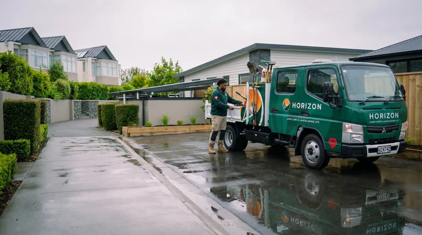 Horizon branded vehicle at a project site