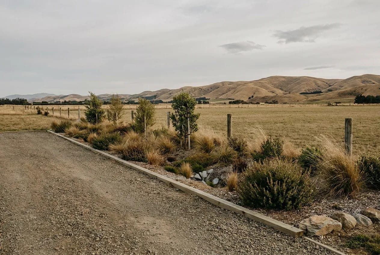 Wide rural site before work