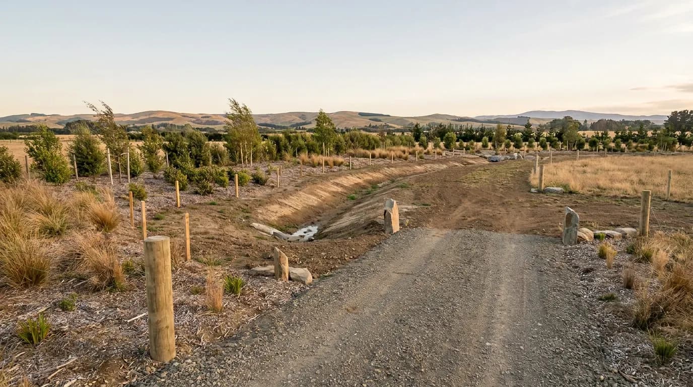 A rural Canterbury property being planned for landscaping