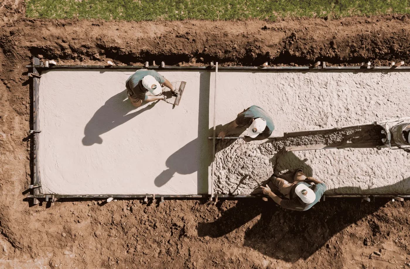 A new path being formed on a landscaping site